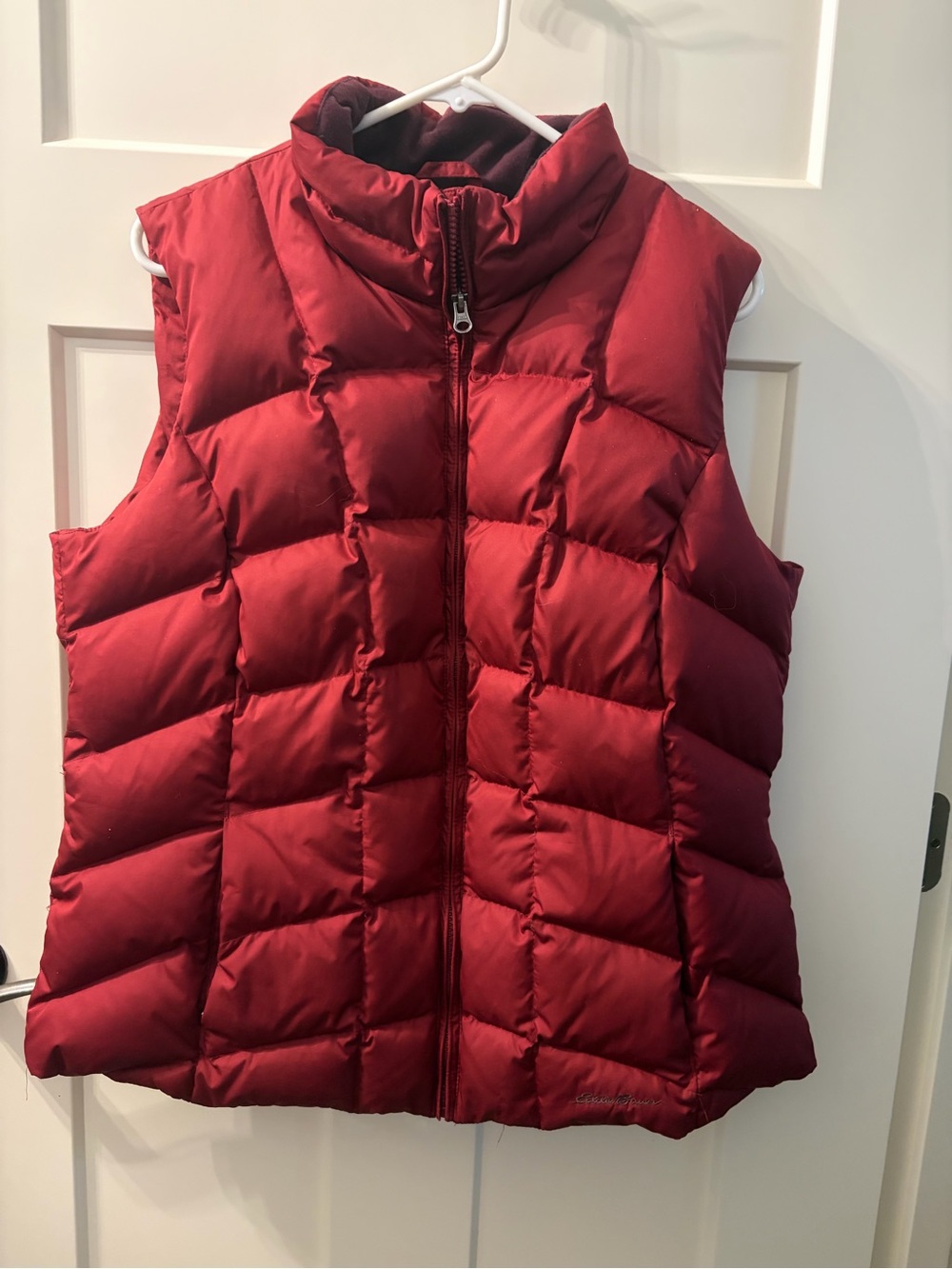 Eddie Bauer Red Quilted Puffer Vest